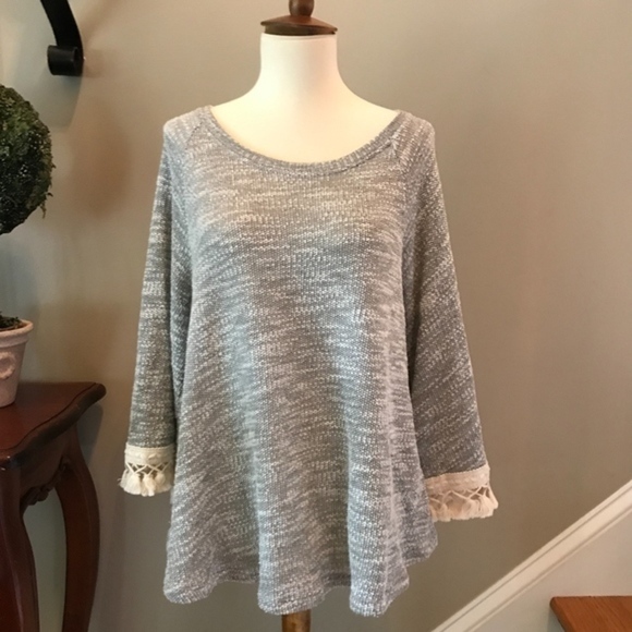 Anthropologie  Saturday Sunday Grey Textured Top - Picture 1 of 8